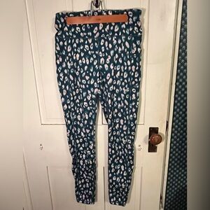 GAIAM Teal and Pink Patterned Leggings